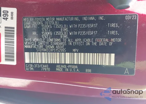 2023 Toyota Sienna Xle from USA, damaged, VIN 5TDYRKECXPS152995